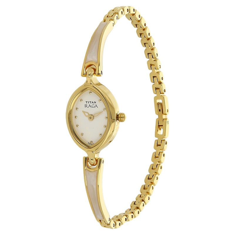 Titan Raga White Dial Women Watch With Metal Strap - image number 1