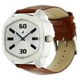 Fastrack Quartz Analog Silver Dial Leather Strap Watch for Guys - image number 1