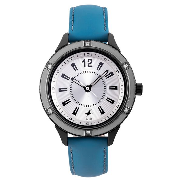 Fastrack Modular Quartz Analog Silver Dial Leather Strap Watch for Girls - image number 1