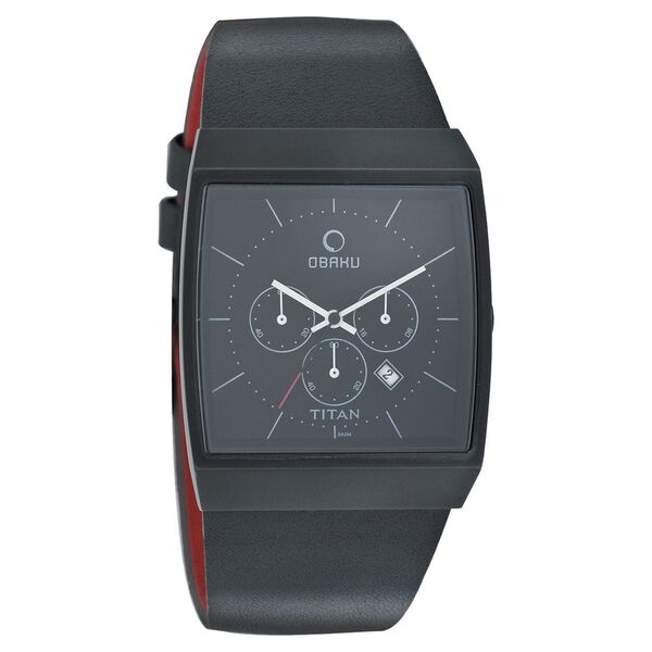 Titan Quartz Multifunction Black Dial Watch for Men - image number 0