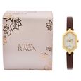 Titan Quartz Analog White Dial Leather Strap Watch for Women - image number 4
