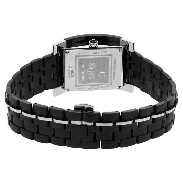 Xylys Swiss Analog Two Toned Stainless Steel Strap and Black Dial Watch For Men - image number 3