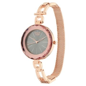 Titan Quartz Analog Black Dial Watch for Women