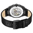 Kenneth Cole Mechanical Hand Wound Analog Mechanical Black Round Dial Black Leather Strap Watch For Men - image number 3