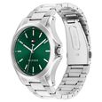 Tommy Hilfiger Quartz Analog Green Dial Silver Stainless Steel Strap Watch For Men - image number 1