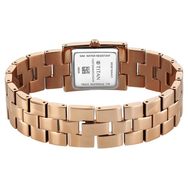Titan Eminence Quartz Analog Rose Gold Dial Rose Gold Strap Watch For Women - image number 4