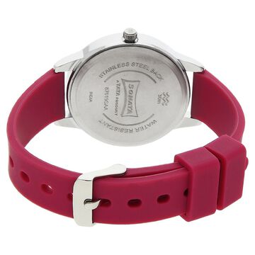 Sonata Quartz Analog Black Dial Plastic Strap Watch for Women