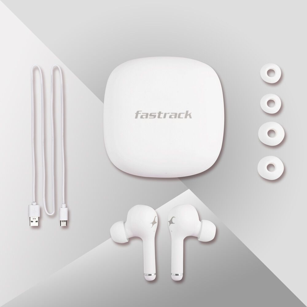 Buy Online Reflex Tunes Truly Wireless White Ear Buds with 40 Hrs battery life ft4wtb01 Titan