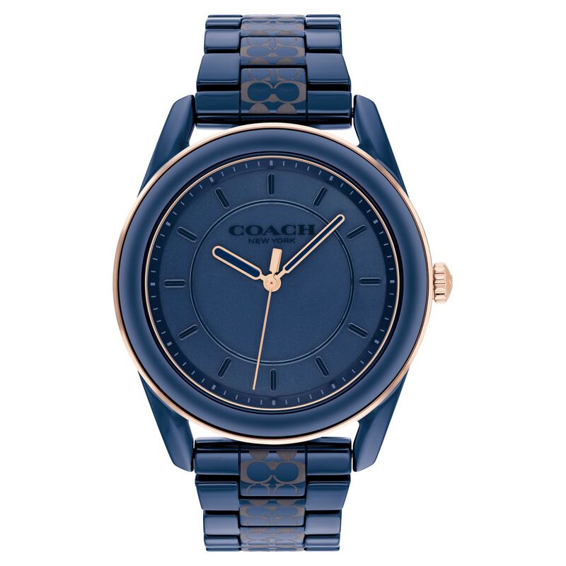 Buy Online Coach Quartz Analog Blue Dial Ceramic Strap Watch for Women ...