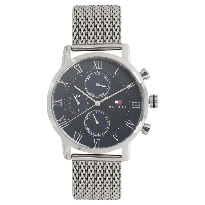 Tommy Hilfiger Quartz Multifunction Blue Dial Metal Strap Watch for Men