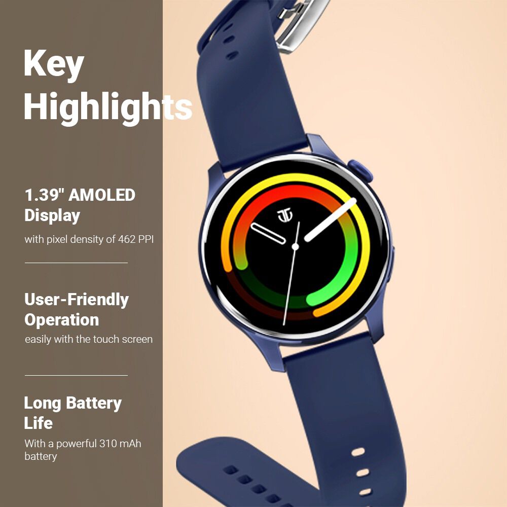 Buy Online Titan Talk Touch Screen Watch with Grey Strap BT Calling AI Voice Assistant and Amoled Display 90156ap04 Titan