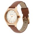 Titan Quartz Analog Silver Dial Tan Leather Strap Watch For Women - image number 2