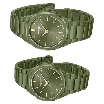 Kenneth Cole Kenneth Cole Quartz Analog Green Dial With Green Stainless Steel Strap Watch for Couple