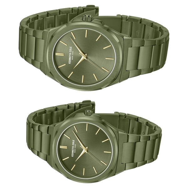 Kenneth Cole Kenneth Cole Quartz Analog Green Dial With Green Stainless Steel Strap Watch for Couple - image number 2