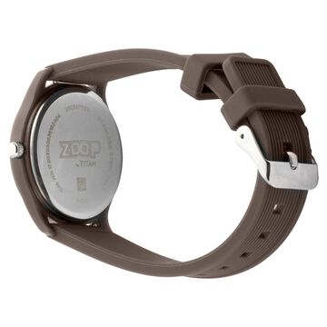 Zoop Back To School Analog Unisex Watch For Kids With White Dial And Brown Strap From House Of Titan