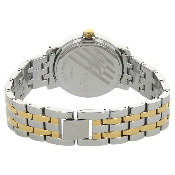 Titan Quartz Analog Silver Dial Metal Strap Watch for Women - image number 3