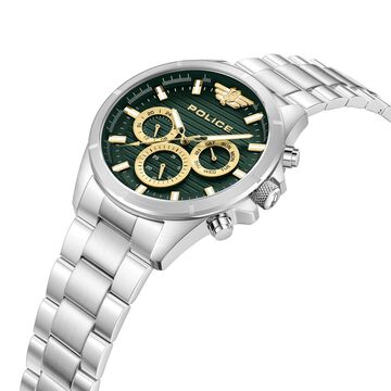 Police Green Dial Quartz Multifunction Watch for Men