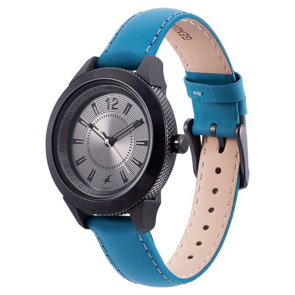 Fastrack Modular Quartz Analog Anthracite Dial Leather Strap Watch for Girls - image number 2