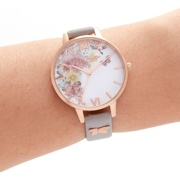 Olivia Burton Quartz Analog White Dial Leather Strap Watch for Women - image number 3