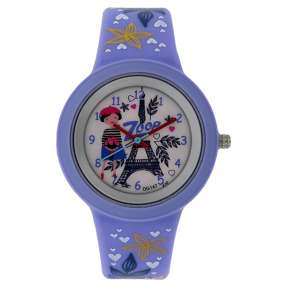 Zoop Analog Watch with White Dial & Purple Strap for Girls Kids, from House of Titan-picture-18
