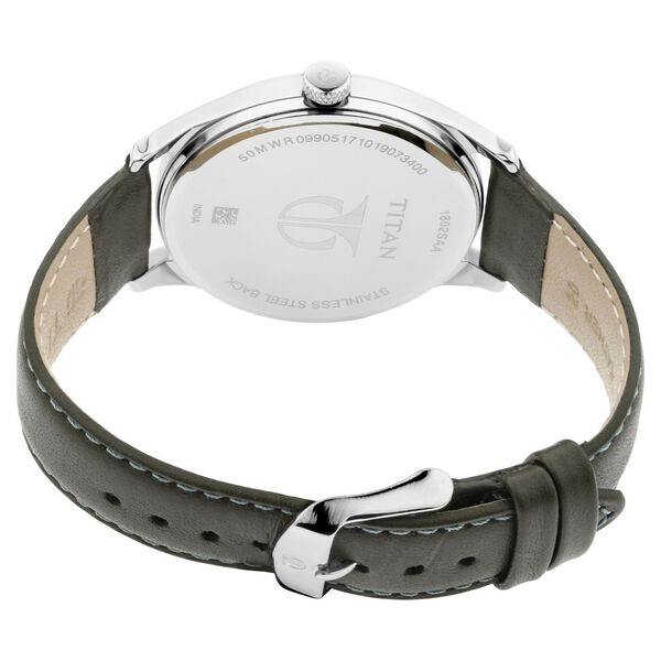 Titan Men's Urban Edge Lustrous Green Dial Leather Watch - image number 4