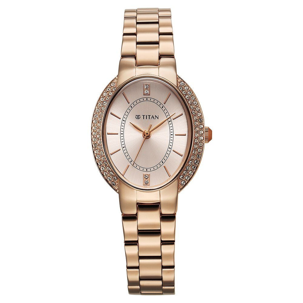 Titan Metro Quartz Analog Rose Gold Dial Stainless Steel Strap Watch For Women-picture-14