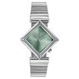 Poze By Sonata Quartz Analog Green Dial Silver Metal Strap Watch For Women - image number 1