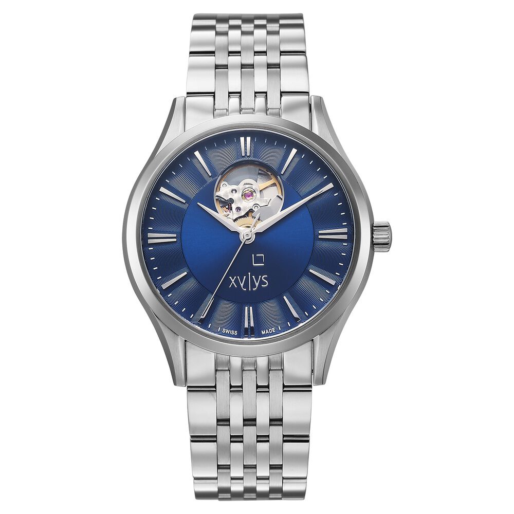 Xylys Belvedere Automatic Blue Dial Silver Coloured Stainless Steel Strap Watch For Men-image-4