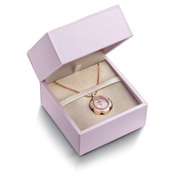 Sonata Poze Quartz Analog Pink Dial Rose Gold Colour Metal Strap Watch For Women