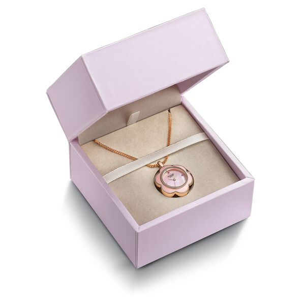 Sonata Poze Quartz Analog Pink Dial Rose Gold Colour Metal Strap Watch For Women - image number 4