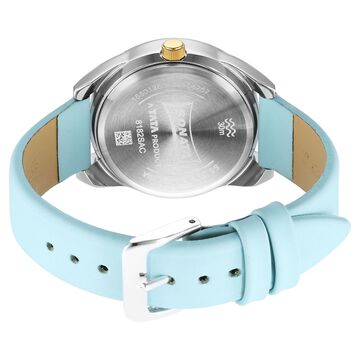 Sonata Unveil Quartz Multifunction Blue Dial Leather Strap Watch for Women