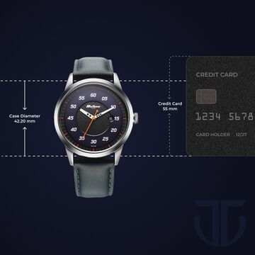 Titan Octane Quartz Analog with Date Blue Dial With Blue Leather Strap Watch For Men