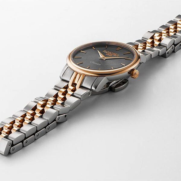 Roamer Classico Ladies Quartz Analog Grey Dial Two Toned Stainless Steel Strap Watch For Women - image number 2