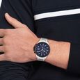 Tommy Hilfiger Quartz Multifunction Blue Dial Silver Stainless Steel Strap Watch For Men - image number 3