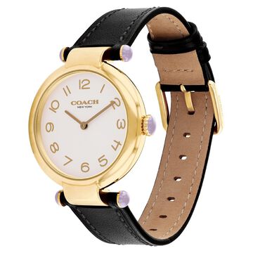 Coach Quartz Analog Brown Dial Leather Strap Watch for Women