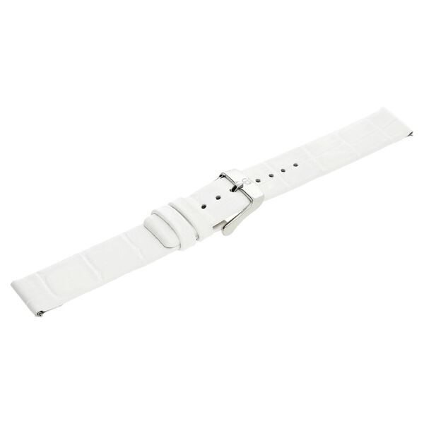 16 mm White Genuine Leather Strap for Women - image number 3