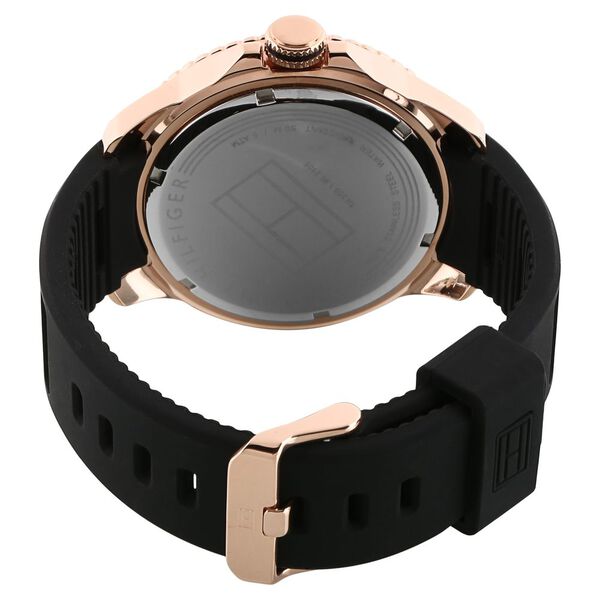 Tommy Hilfiger Quartz Analog with Date Black Dial Silicone Strap Watch for Men - image number 3
