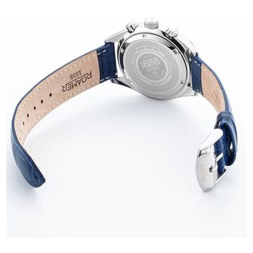 Roamer Gran Sportivo Quartz Chronograph With Date Blue Dial Silver Stainless Steel Strap Watch For Men