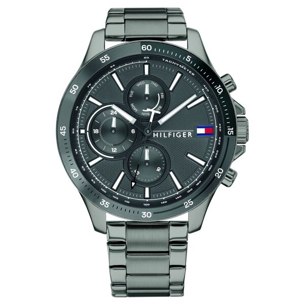 Tommy Hilfiger Quartz Multifunction Grey Dial Stainless Steel Strap Watch for Men - image number 0
