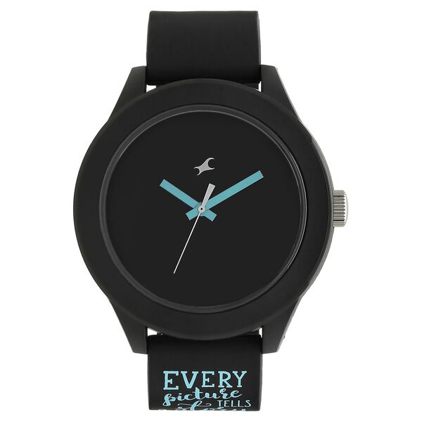 Fastrack Road Trip Quartz Analog Black Dial Silicone Strap Unisex Watch