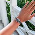 Xylys Shimmer Swiss Analog Steel & Ceramic Mother of Pearl Black Dial Watch for Women - image number 6