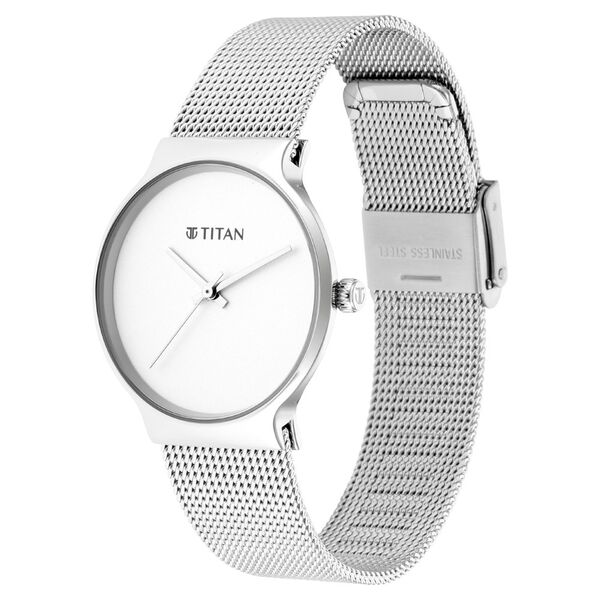 Titan Slimline Silver Dial Analog Stainless Steel Strap watch for Women - image number 2
