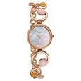 Titan Raga New You Quartz Analog Mother Of Pearl Citrine and Rose Quartz stones Strap for Women - image number 1