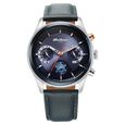 Titan Octane Multifunction Black Dial Black Leather Strap Watch For Men