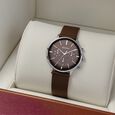Titan Quartz Multifunction Brown Dial Leather Strap Watch for Men - image number 0