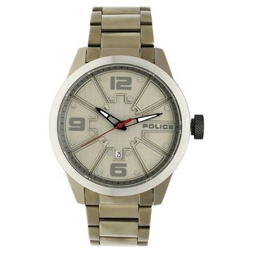 Police Quartz Analog with Date Green Dial Stainless Steel Strap Watch for Men