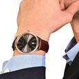 Titan Nebula Abhiyant 18k Pink Gold Hand-Wound Mechanical Analog with Exhibition Caseback Leather Strap Watch for Men - image number 5