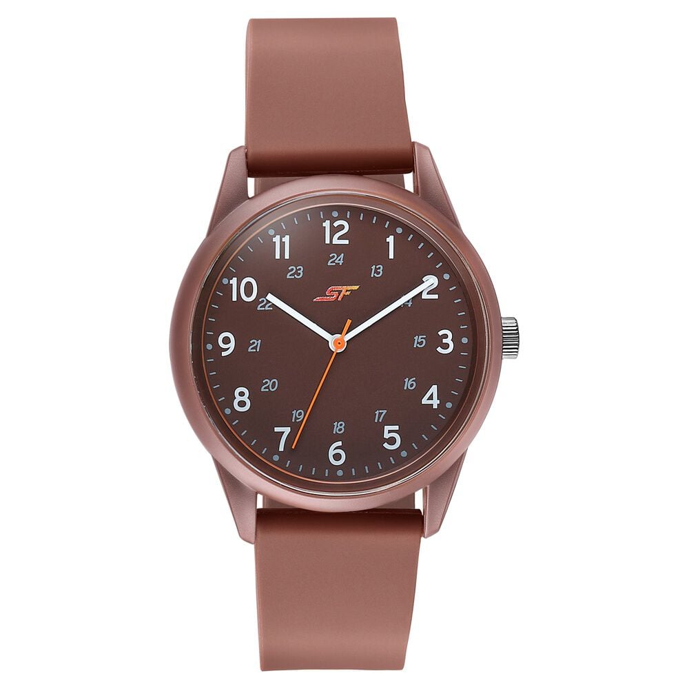 Sonata SF Field watch Quartz Analog Brown Dial Brown Silicone Strap Watch For Men-image-33