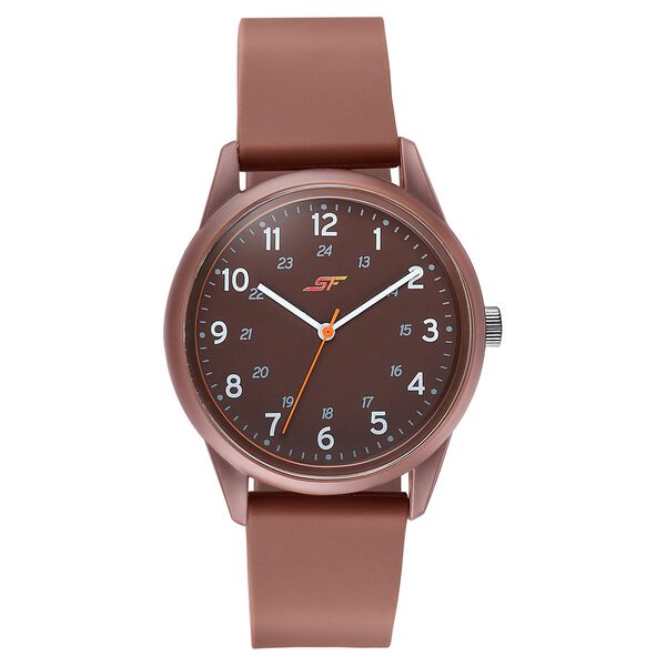 Sonata SF Field watch Quartz Analog Brown Dial Brown Silicone Strap Watch For Men - image number 0