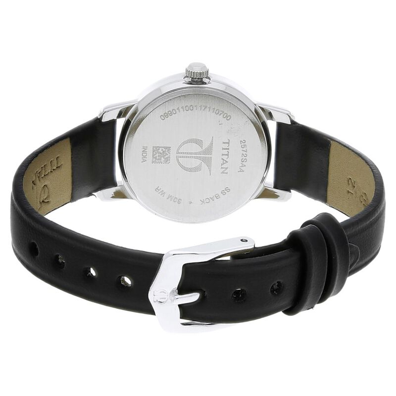 Buy Online Titan Karishma Black Dial Analog Leather Strap watch for